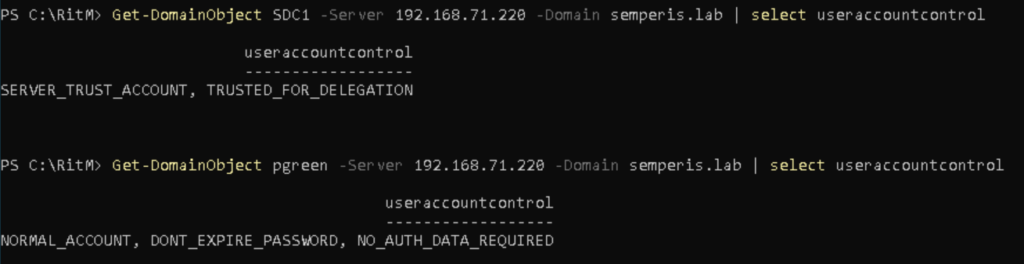 Figure 14. Output showing attribute