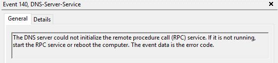 Figure 5: Error log generated after restart operation