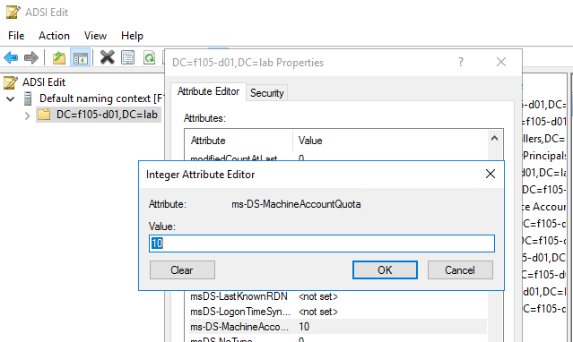 ms-DS-MachineAccountQuota attribute